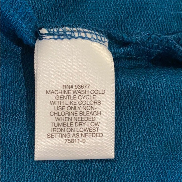 Liz Claiborne weekend Cowl neck Tahoe teal XLarge - Picture 8 of 8